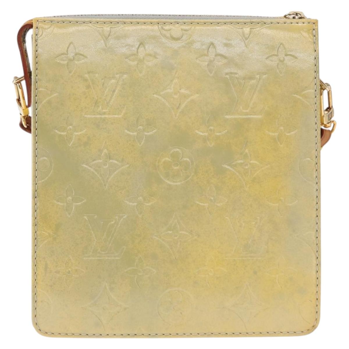 LOUIS VUITTON Monogram Vernis Motto Accessory Pouch Gris M91030 LV Auth 155682