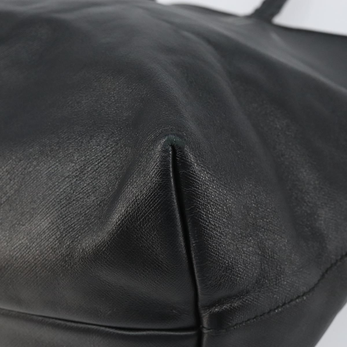 Salvatore Ferragamo Vala Tote Bag Leather Black Auth 155686