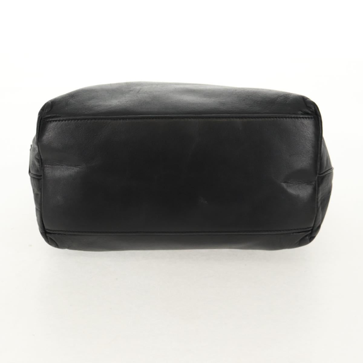 PRADA Shoulder Bag Leather Black Auth 155691V