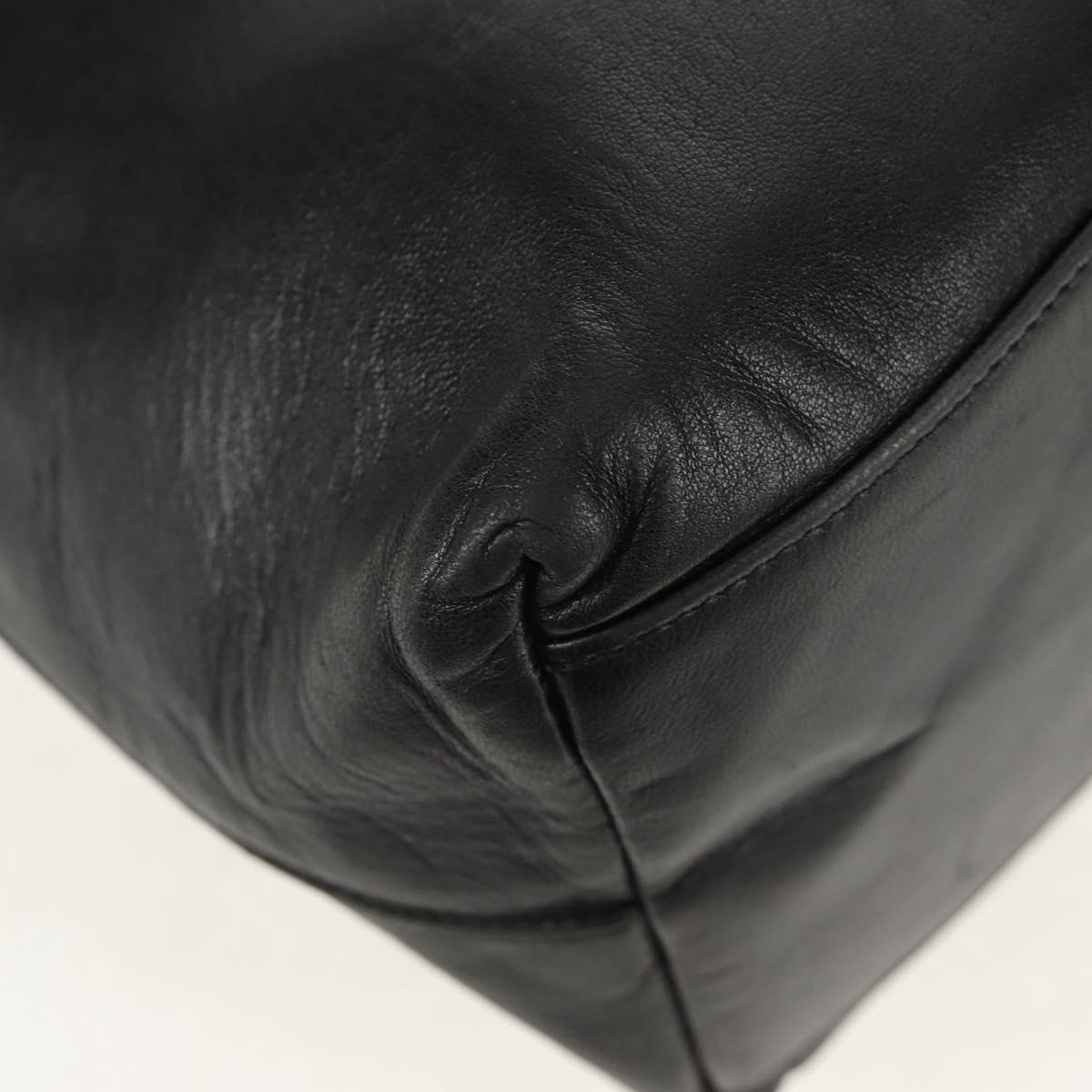 PRADA Shoulder Bag Leather Black Auth 155691V