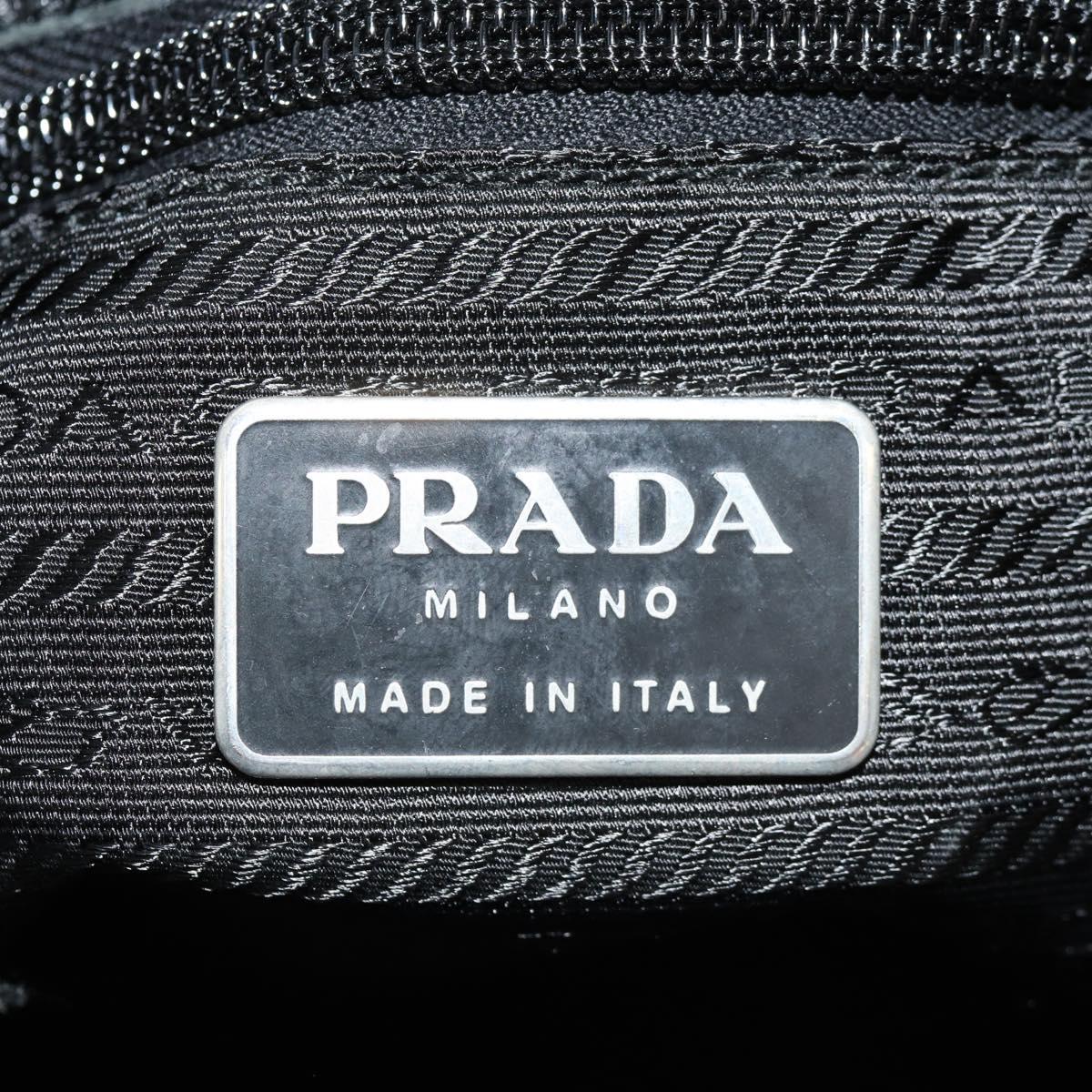 PRADA Shoulder Bag Leather Black Auth 155691V