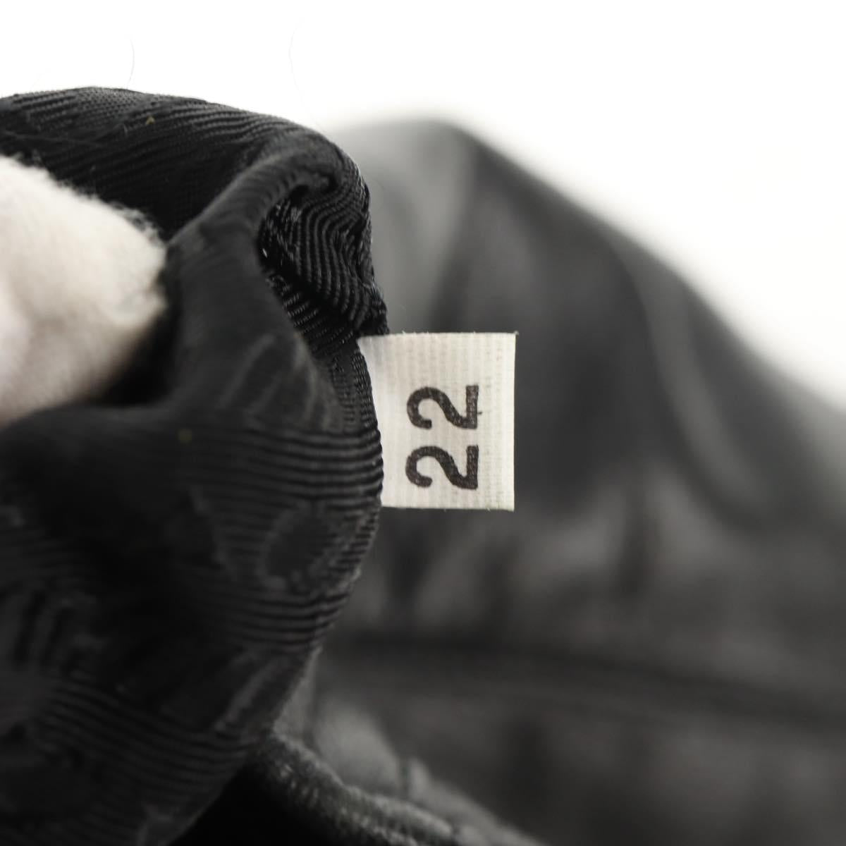 PRADA Shoulder Bag Leather Black Auth 155691V