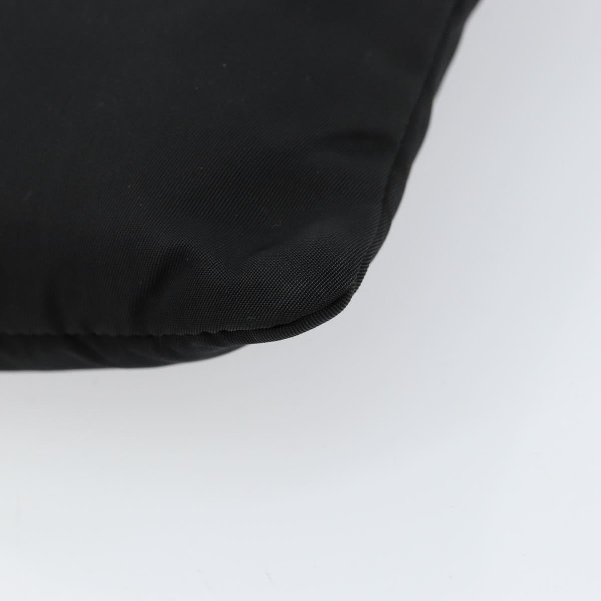PRADA Shoulder Bag Nylon Black Silver Auth 155709