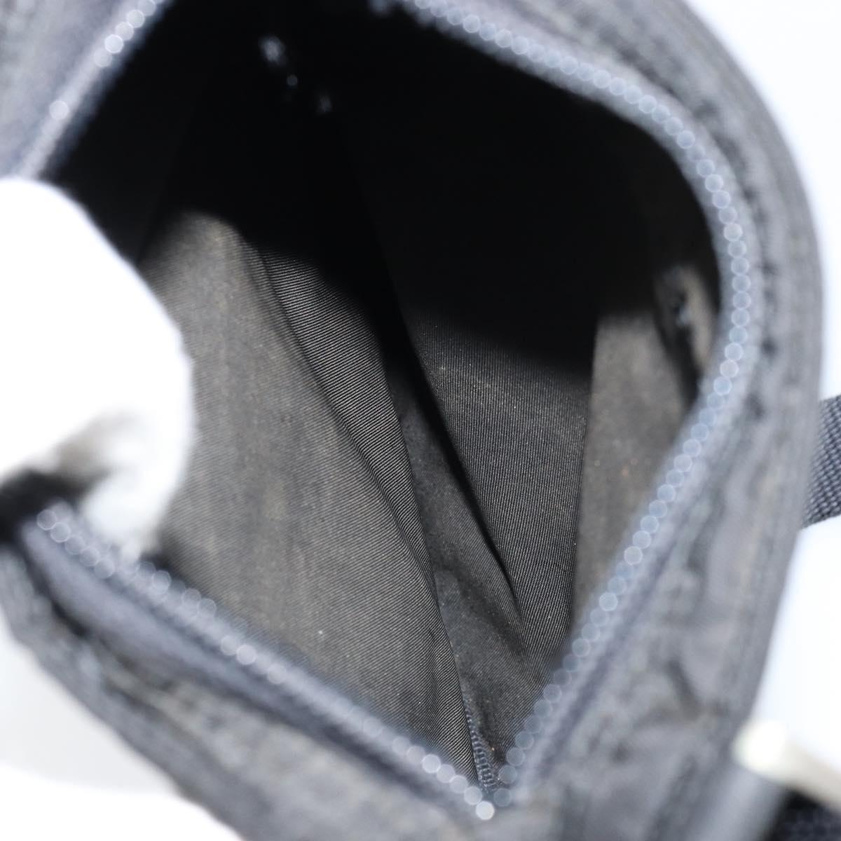 PRADA Shoulder Bag Nylon Black Silver Auth 155709