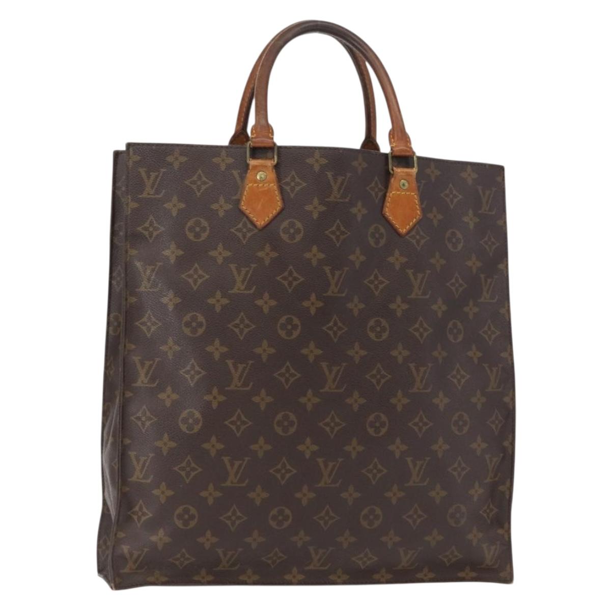 LOUIS VUITTON Monogram Sac Plat Hand Bag M51140 LV Auth 155715