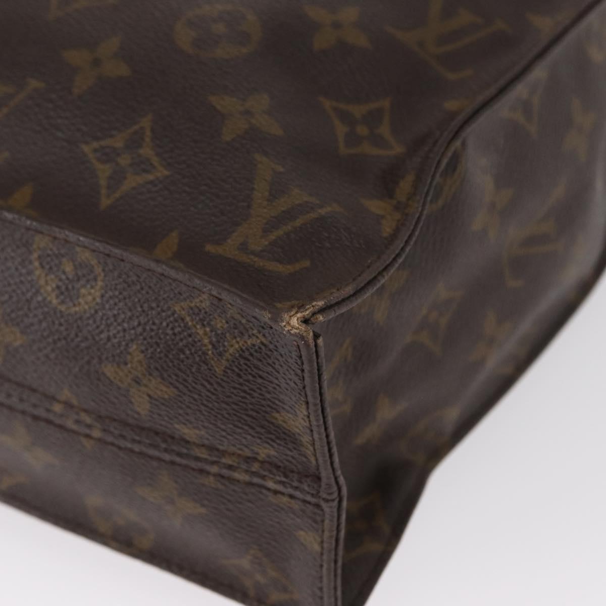 LOUIS VUITTON Monogram Sac Plat Hand Bag M51140 LV Auth 155715