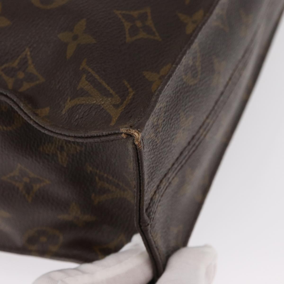 LOUIS VUITTON Monogram Sac Plat Hand Bag M51140 LV Auth 155715