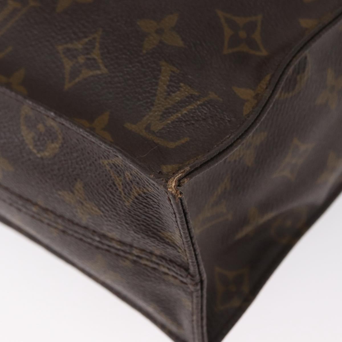 LOUIS VUITTON Monogram Sac Plat Hand Bag M51140 LV Auth 155715