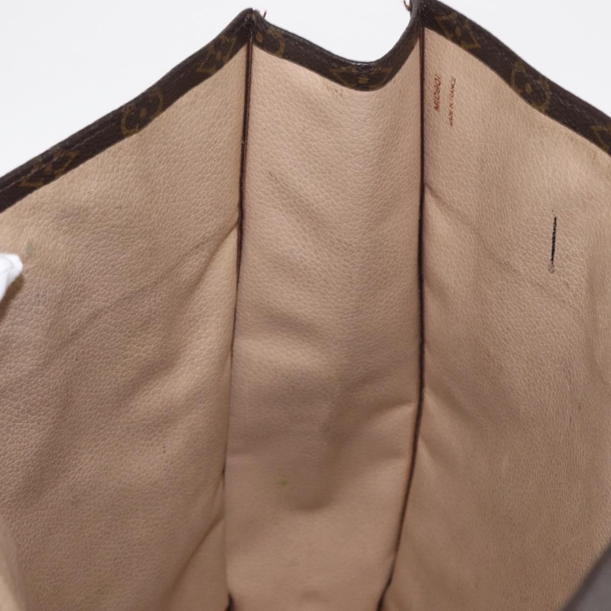 LOUIS VUITTON Monogram Sac Plat Hand Bag M51140 LV Auth 155715