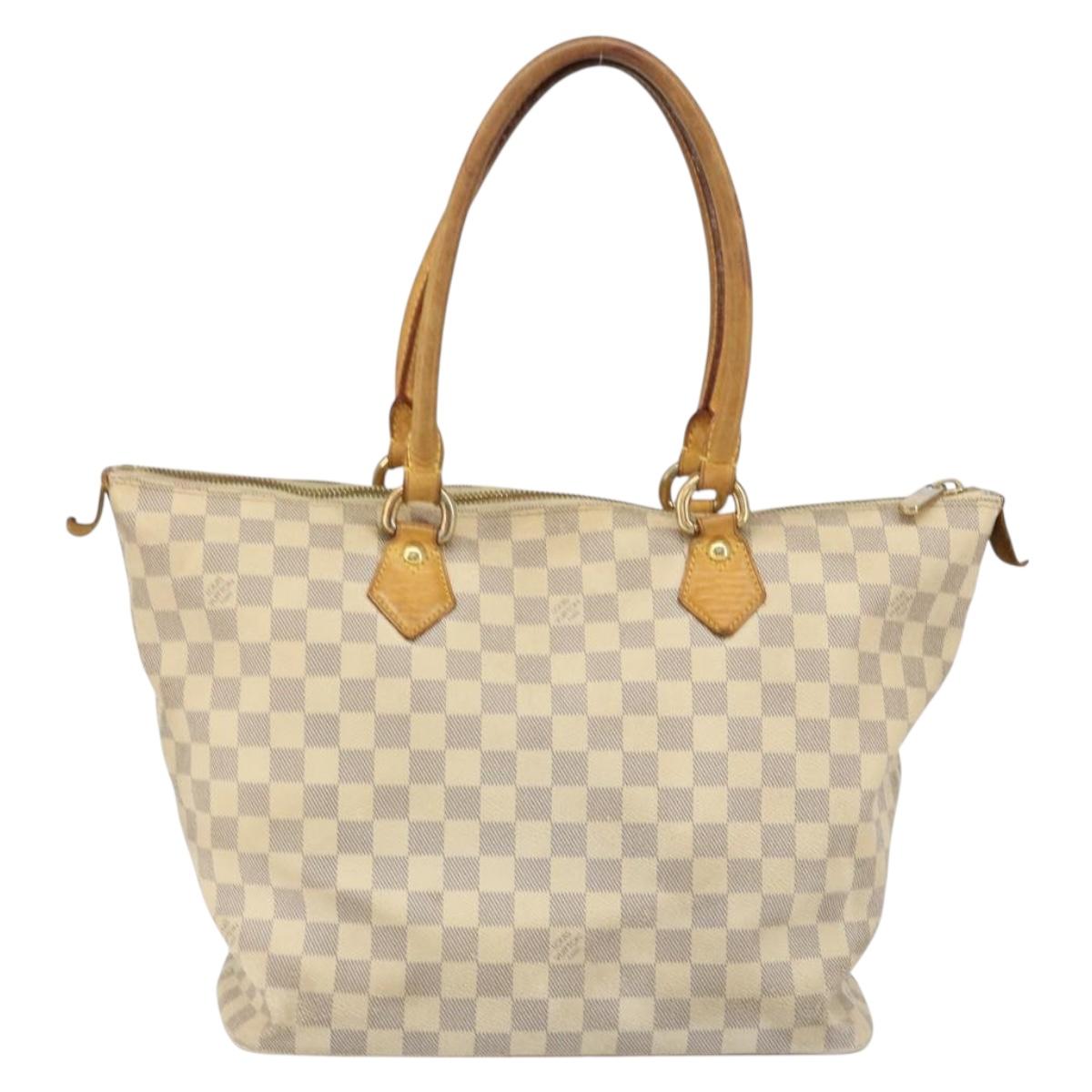 LOUIS VUITTON Damier Azur Saleya MM Tote Bag N51185 LV Auth 155717
