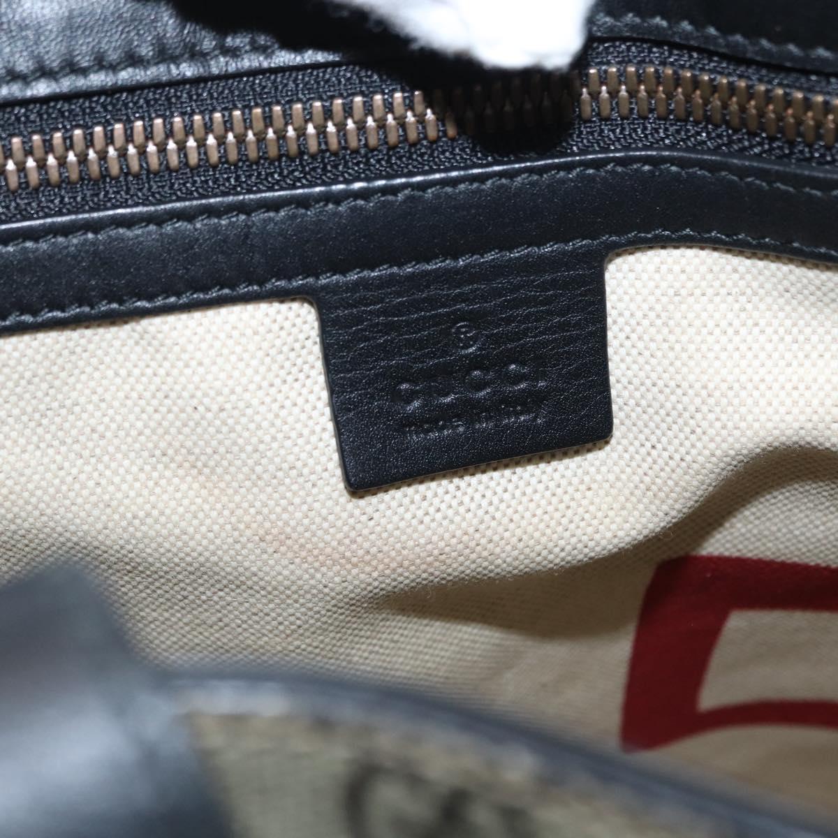 GUCCI GG Supreme Tote Bag PVC 2way Beige Gold 450950 Auth 155725