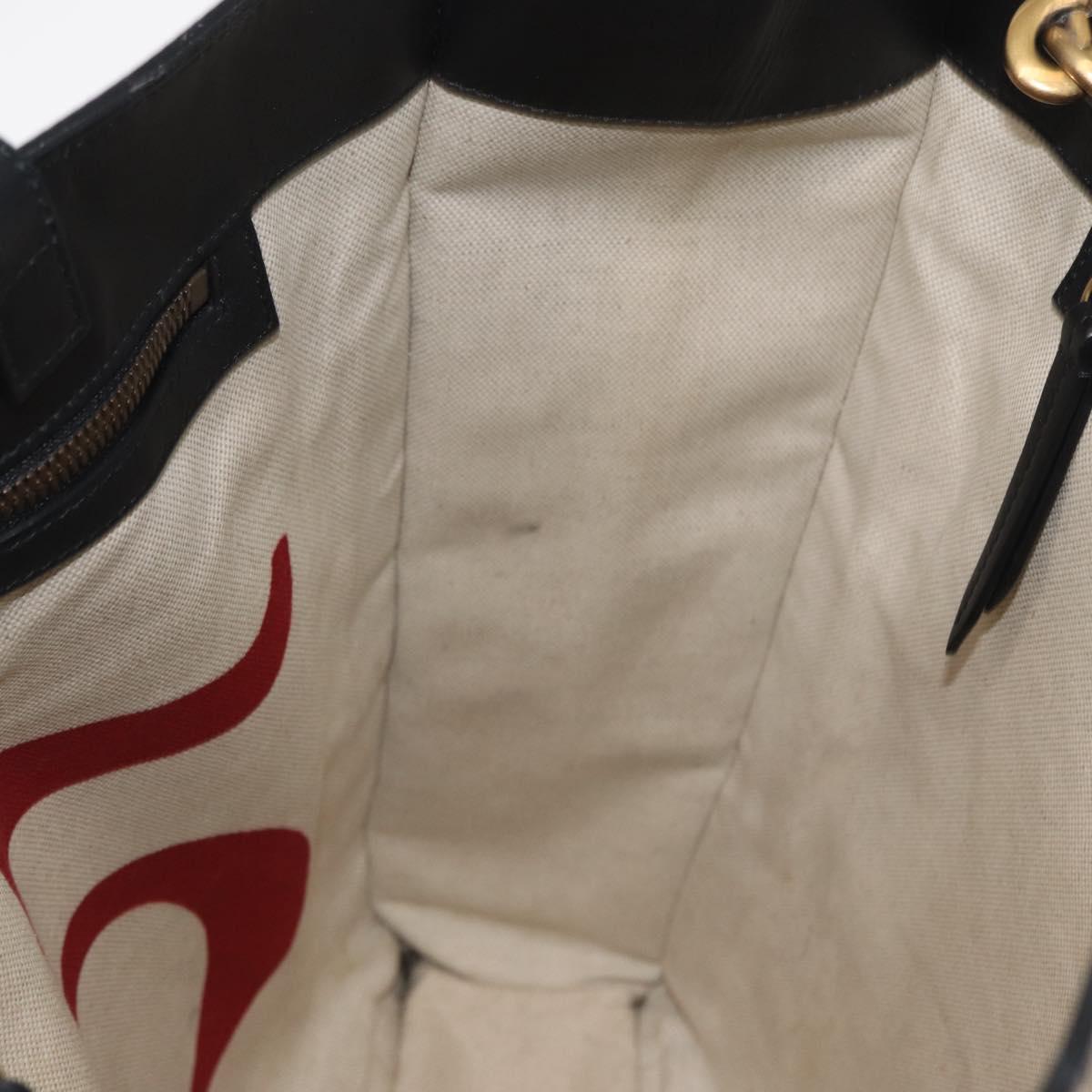 GUCCI GG Supreme Tote Bag PVC 2way Beige Gold 450950 Auth 155725