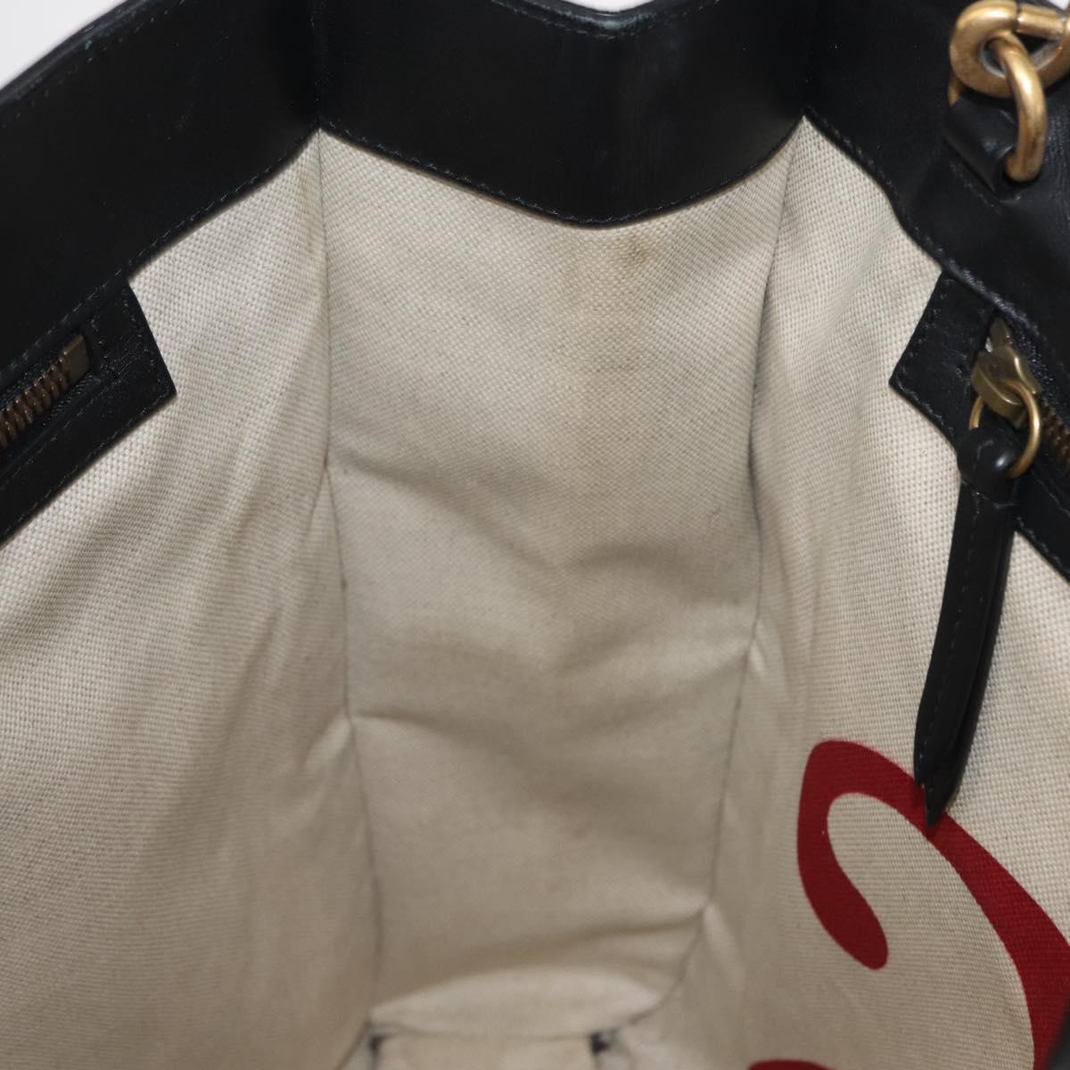 GUCCI GG Supreme Tote Bag PVC 2way Beige Gold 450950 Auth 155725