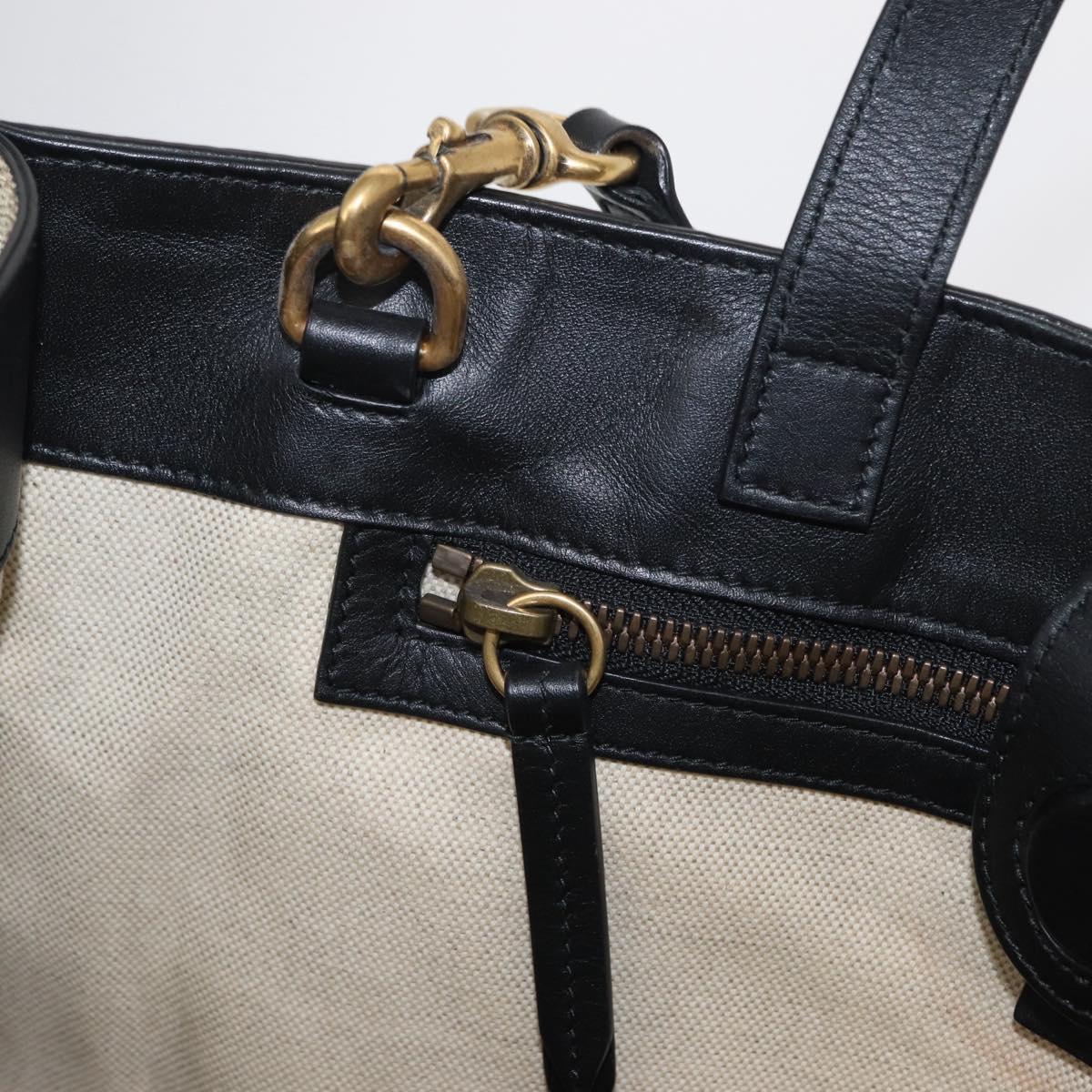 GUCCI GG Supreme Tote Bag PVC 2way Beige Gold 450950 Auth 155725