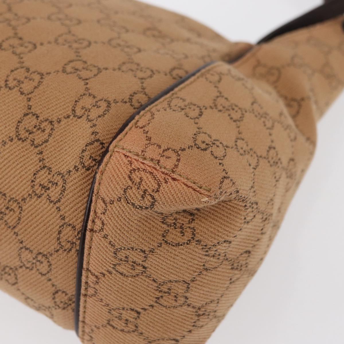 GUCCI GG Canvas Hand Bag Beige 101333 Auth 155726