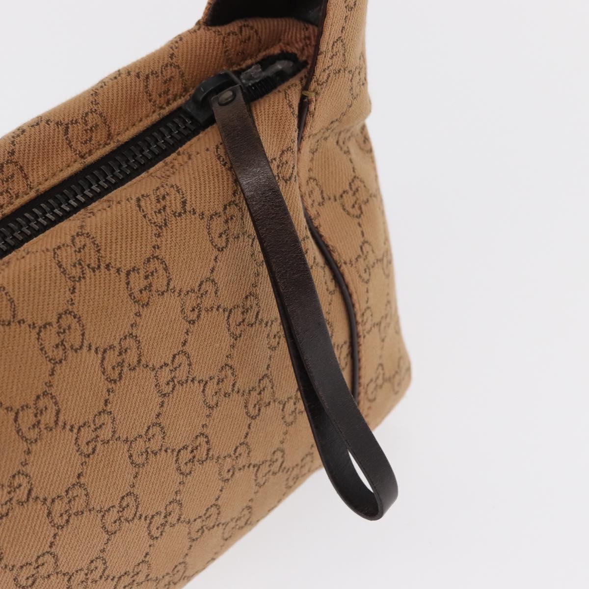 GUCCI GG Canvas Hand Bag Beige 101333 Auth 155726