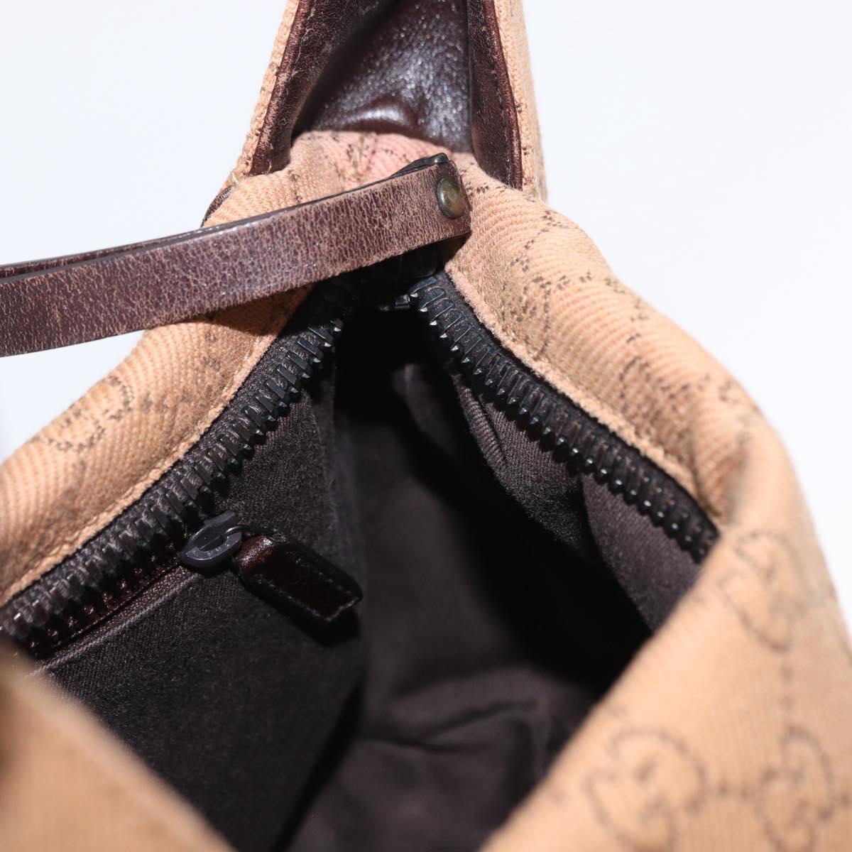 GUCCI GG Canvas Hand Bag Beige 101333 Auth 155726