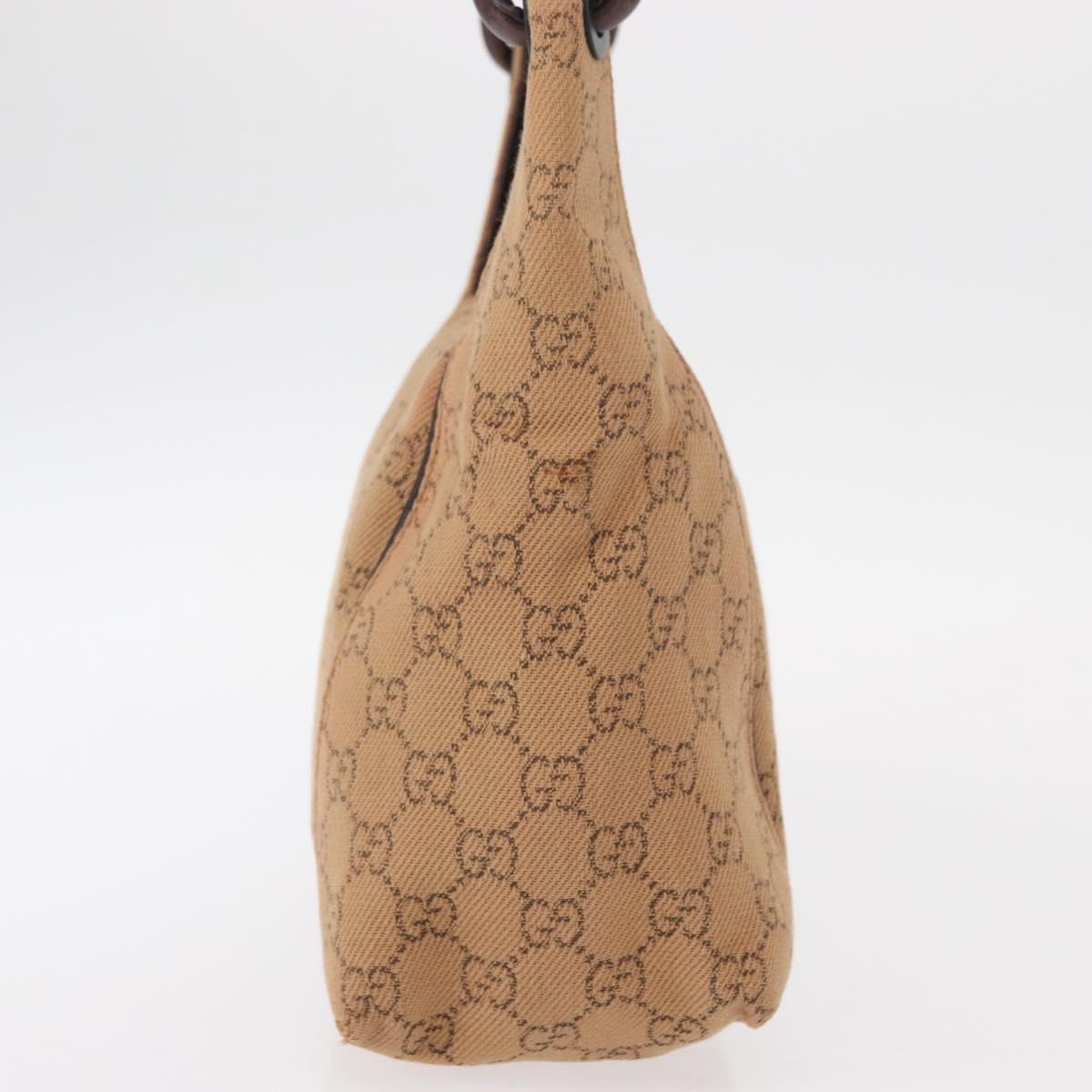 GUCCI GG Canvas Hand Bag Beige 101333 Auth 155726