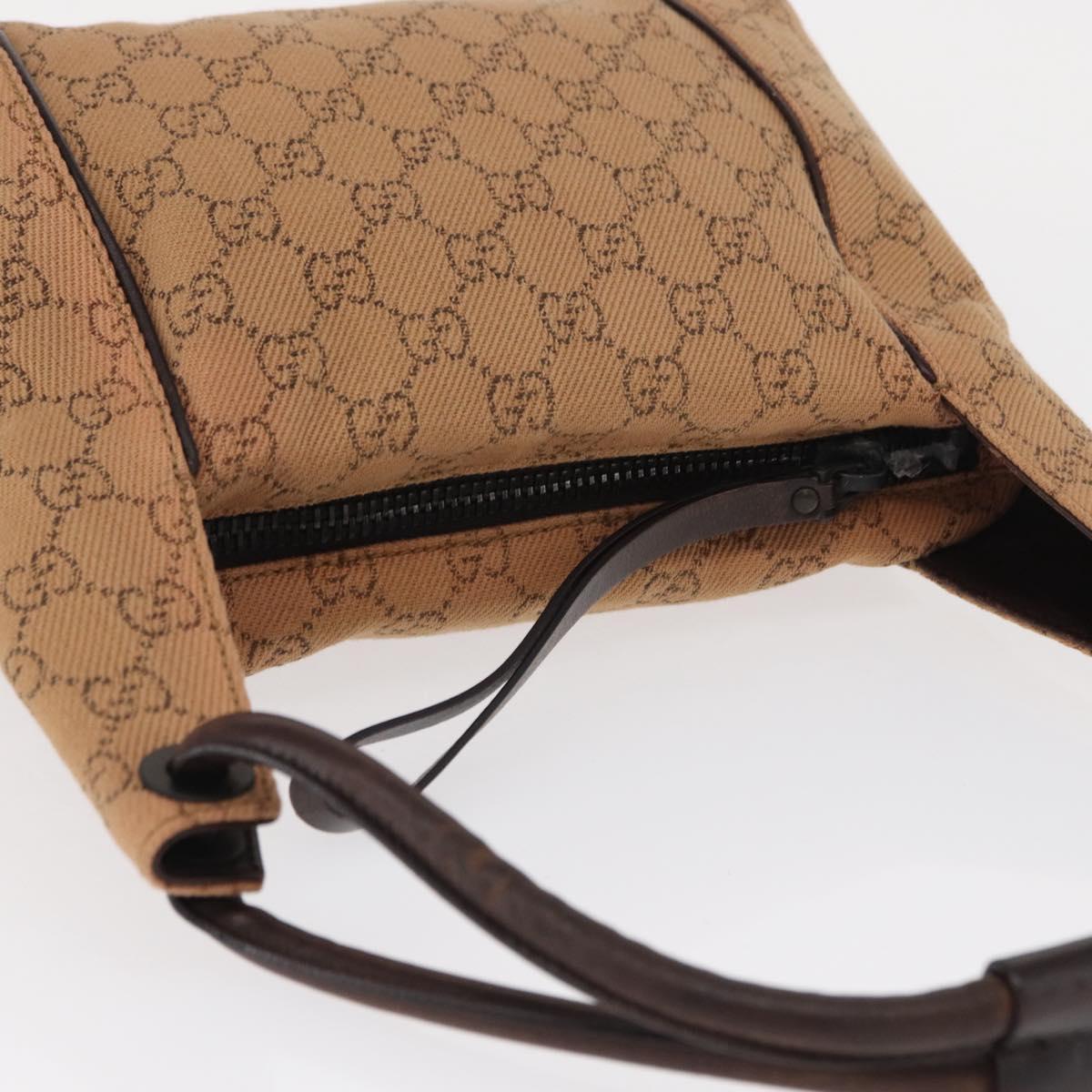 GUCCI GG Canvas Hand Bag Beige 101333 Auth 155726