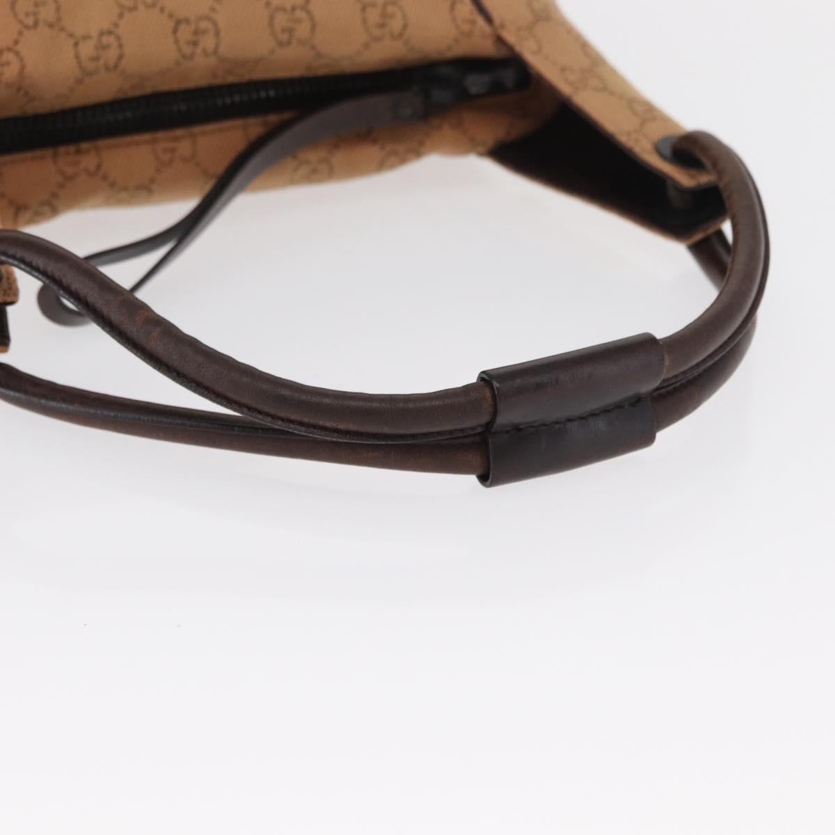 GUCCI GG Canvas Hand Bag Beige 101333 Auth 155726