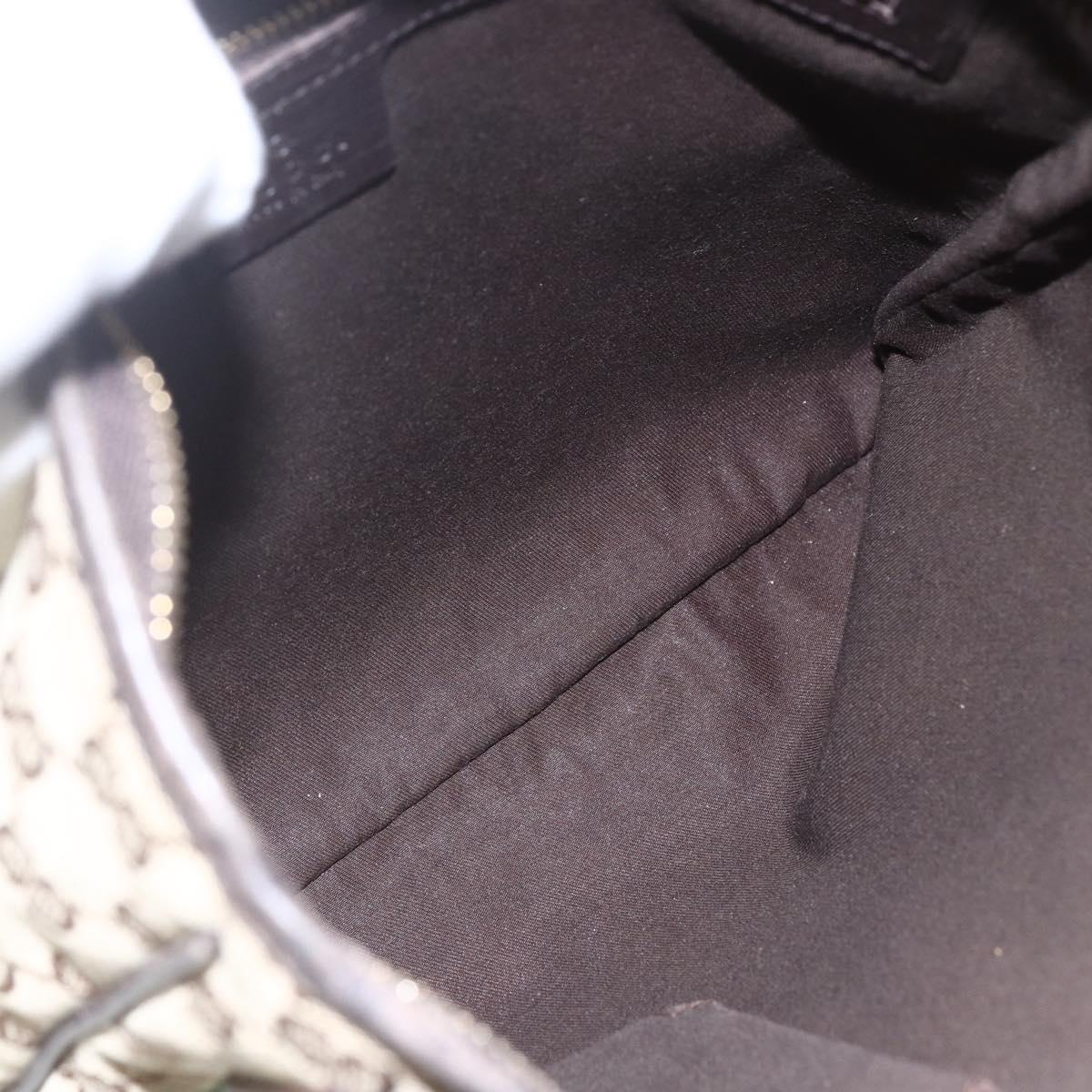 GUCCI GG Canvas Web Sherry Line Shoulder Bag Beige Gold Red 144388 Auth 155727