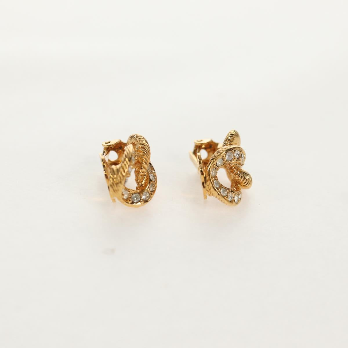 Christian Dior Earring metal 3 Set Gold Auth 155763