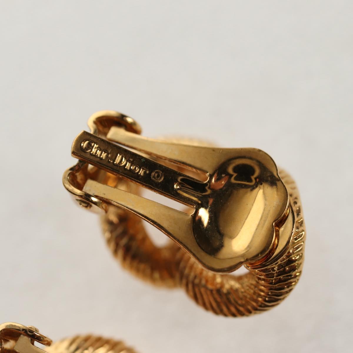 Christian Dior Earring metal 3 Set Gold Auth 155763