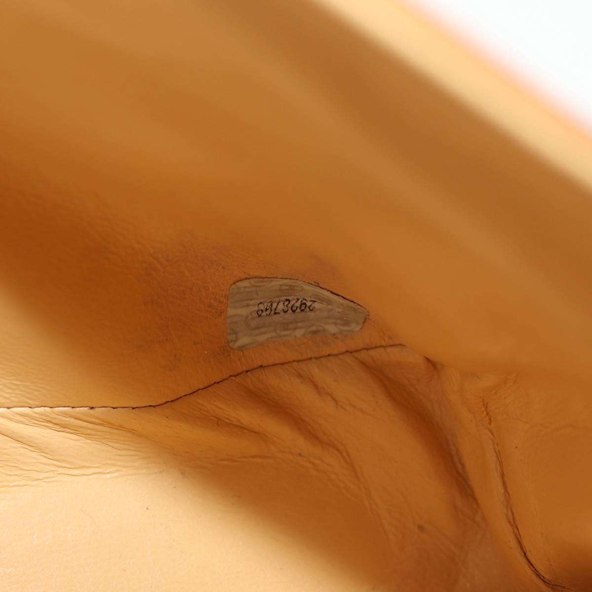 CHANEL Whipstitch COCO Mark Chain Bag Leather Brown Gold CC Auth 155770AV