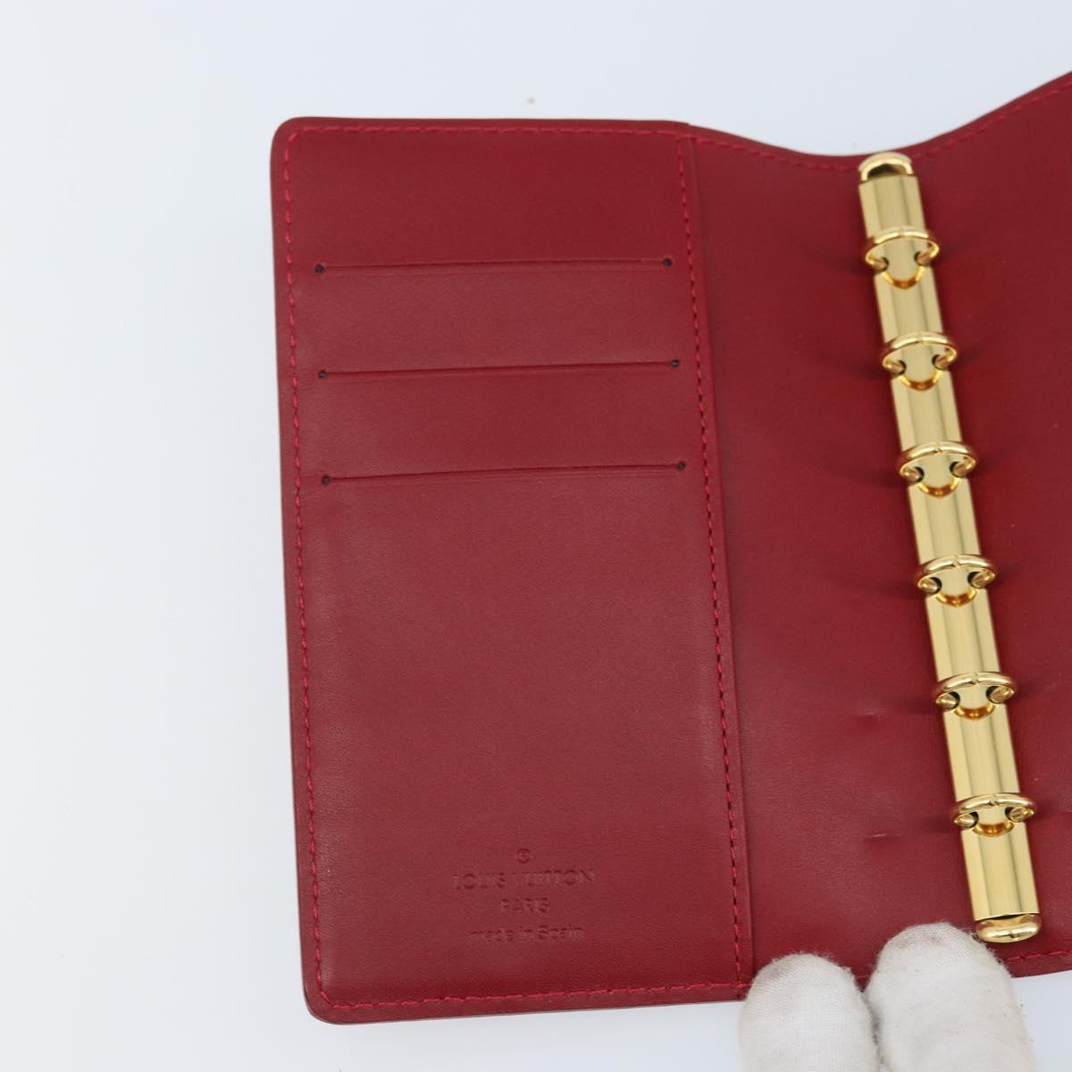 LOUIS VUITTON Vernis Agenda PM Day Planner Pomme D'amour R21016 LV Auth 155789A