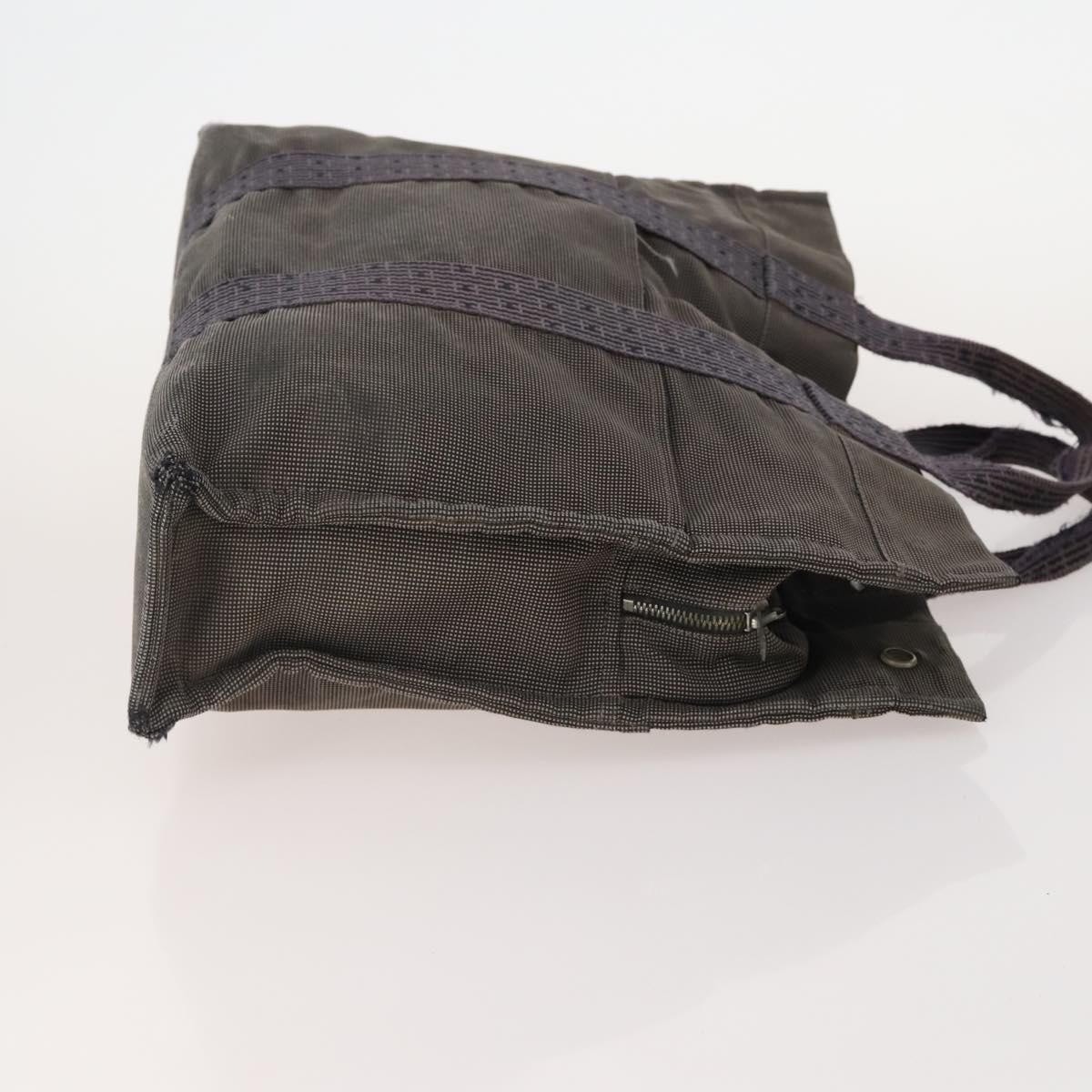 HERMES Tote Bag Canvas 4 Set Gray Auth 155796