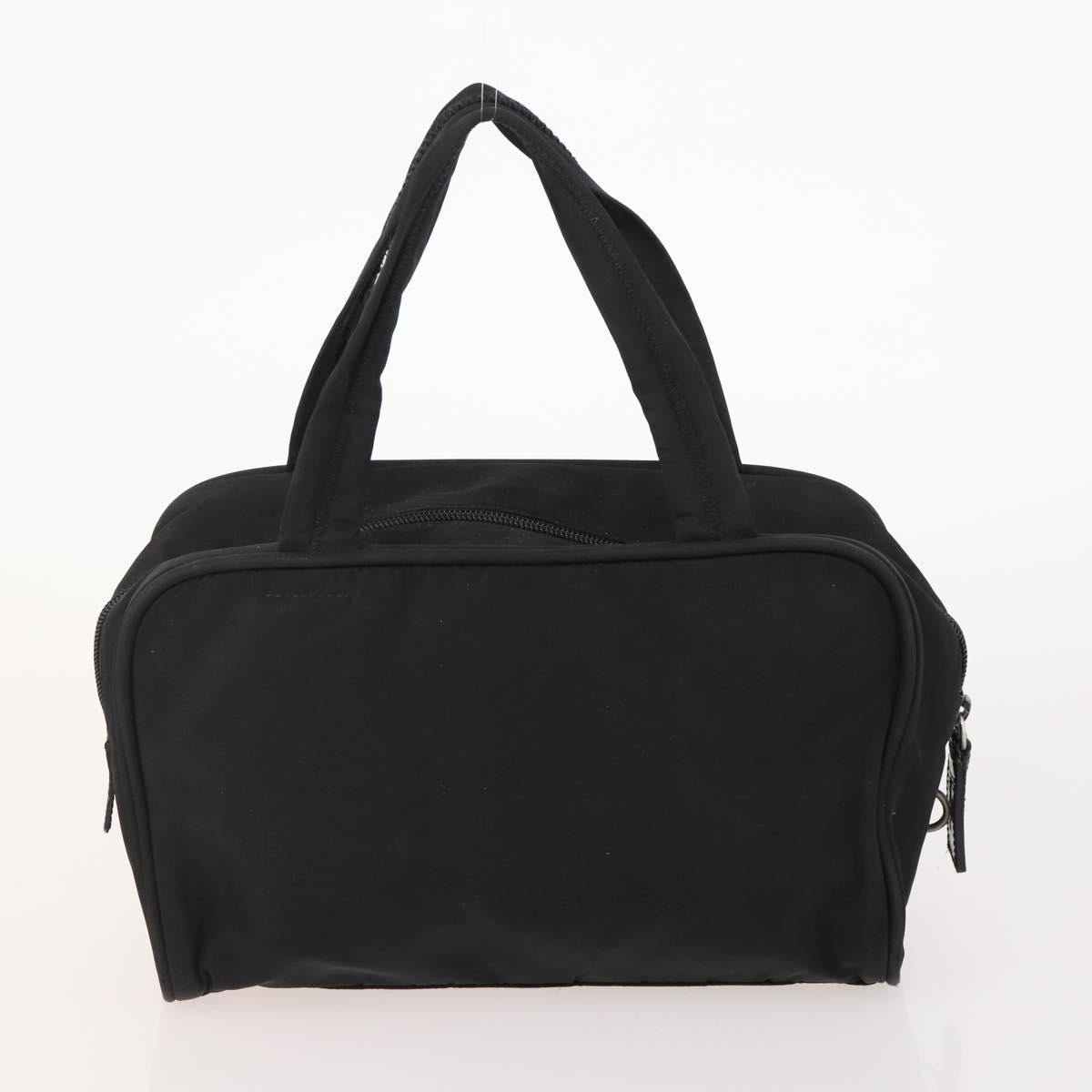 PRADA Tote Bag Nylon Leather 4 Set Black Brown Auth 155801