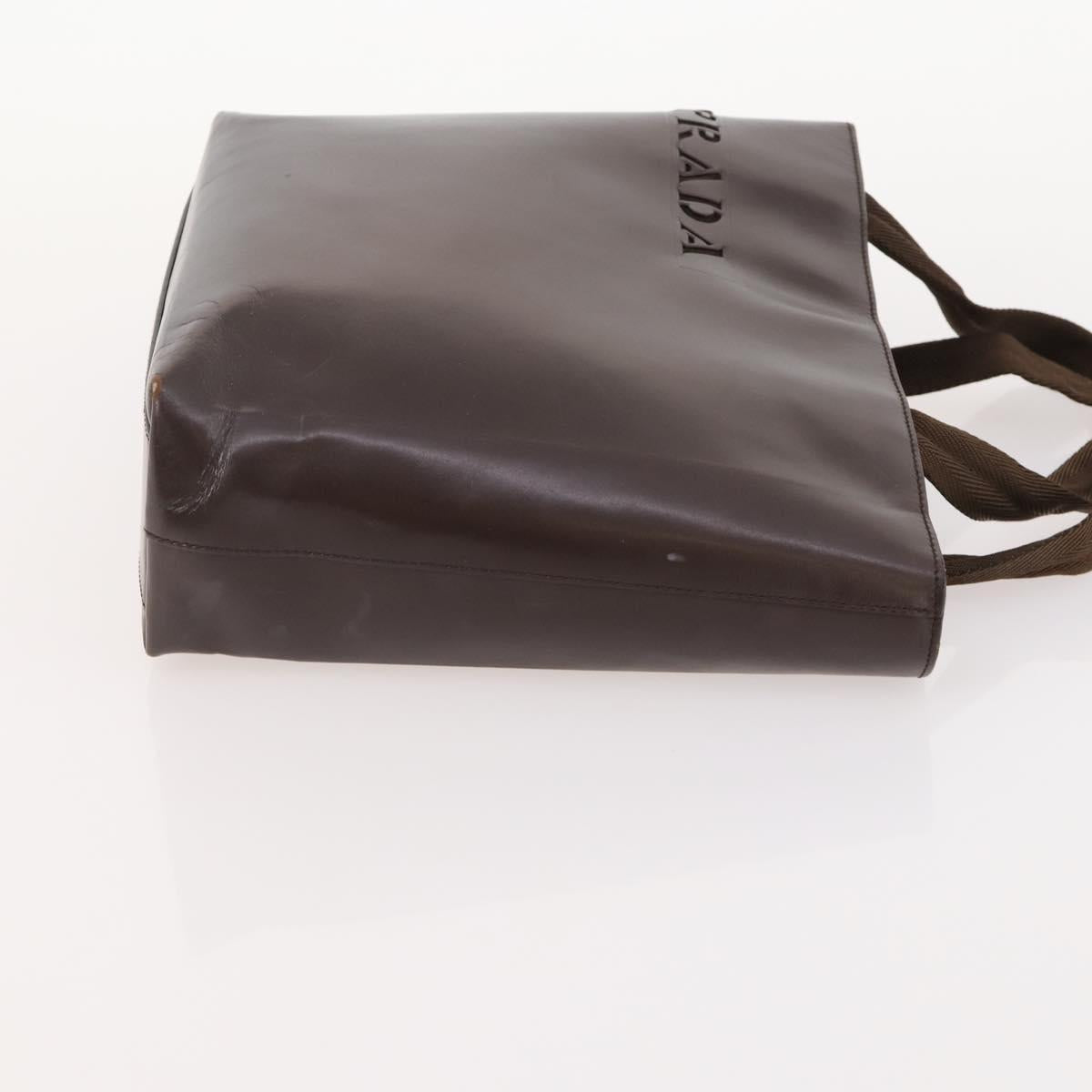 PRADA Tote Bag Nylon Leather 4 Set Black Brown Auth 155801
