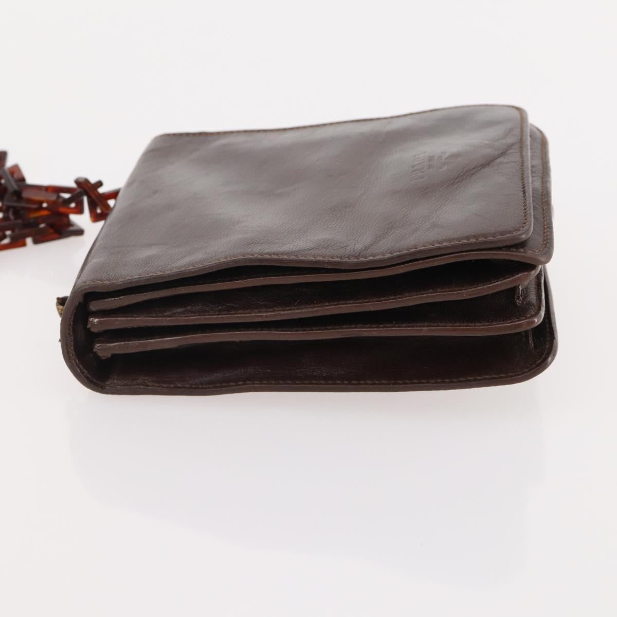 PRADA Tote Bag Nylon Leather 4 Set Black Brown Auth 155801