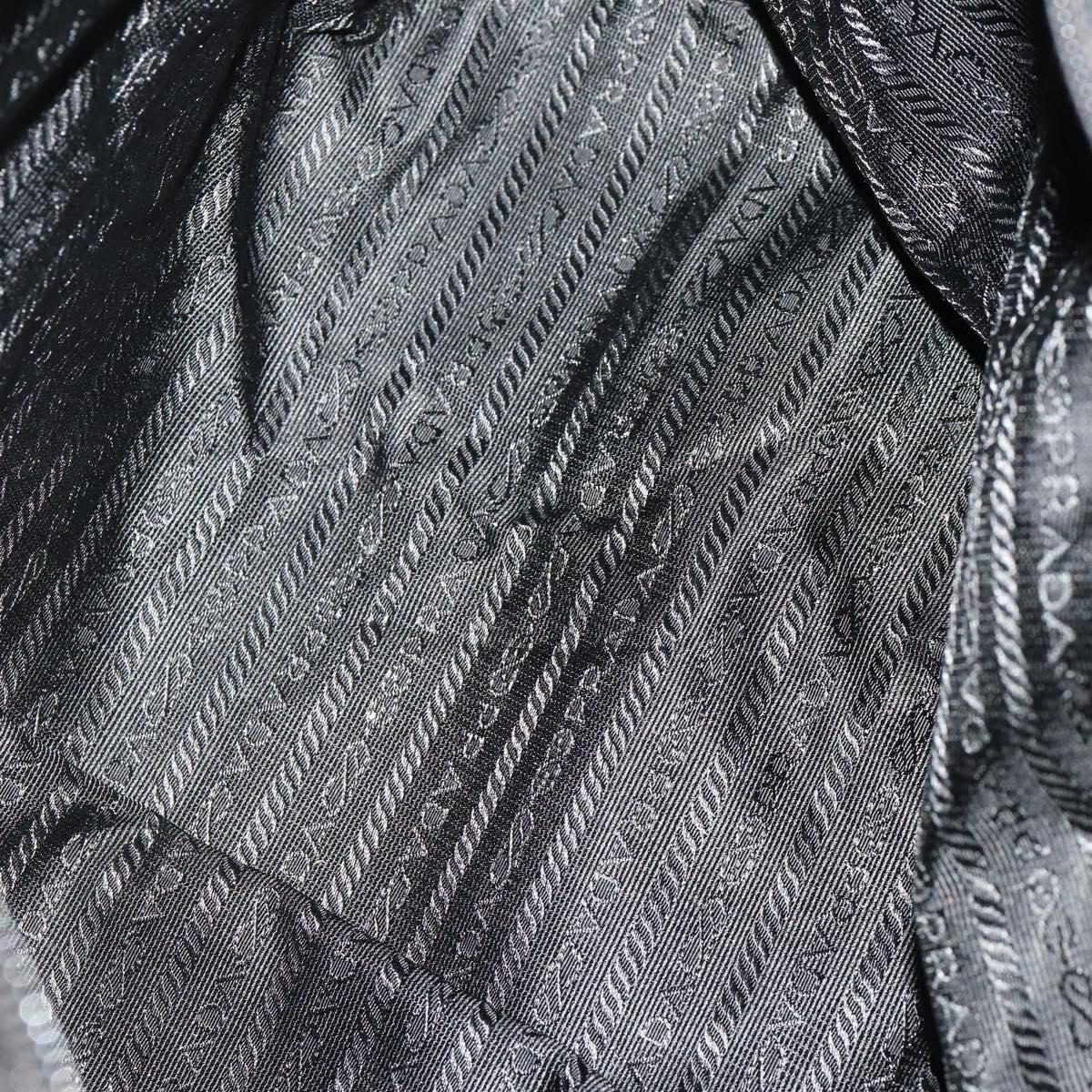 PRADA Tote Bag Nylon Leather 4 Set Black Brown Auth 155801
