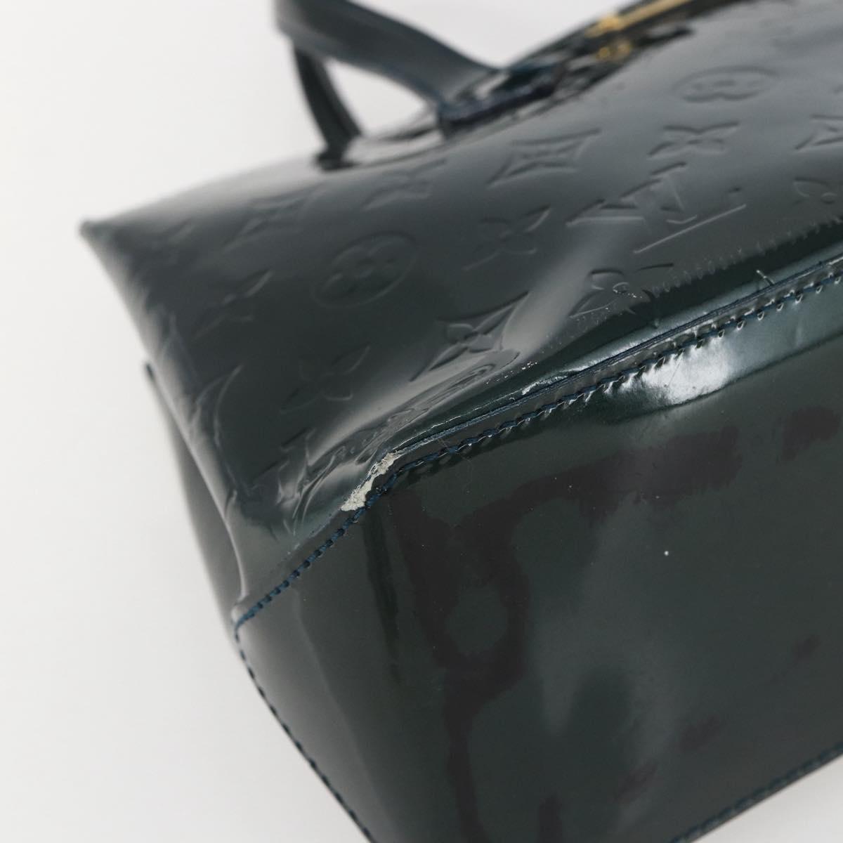 LOUIS VUITTON Monogram Vernis Wilshire PM Bag Blue Infini M91451 LV Auth 155900