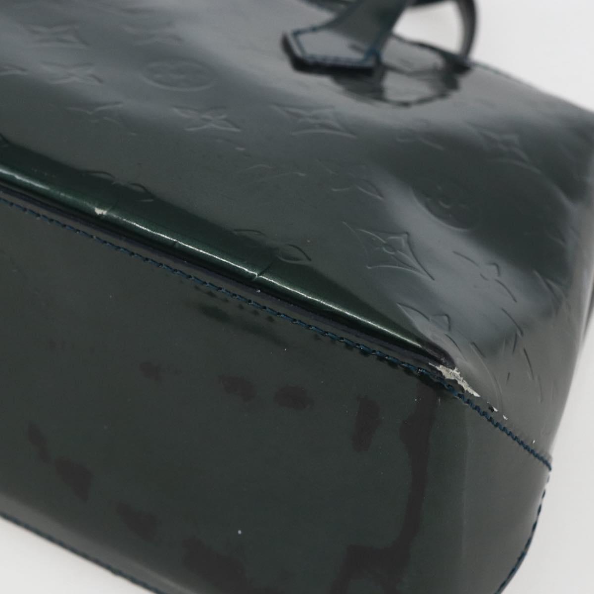 LOUIS VUITTON Monogram Vernis Wilshire PM Bag Blue Infini M91451 LV Auth 155900