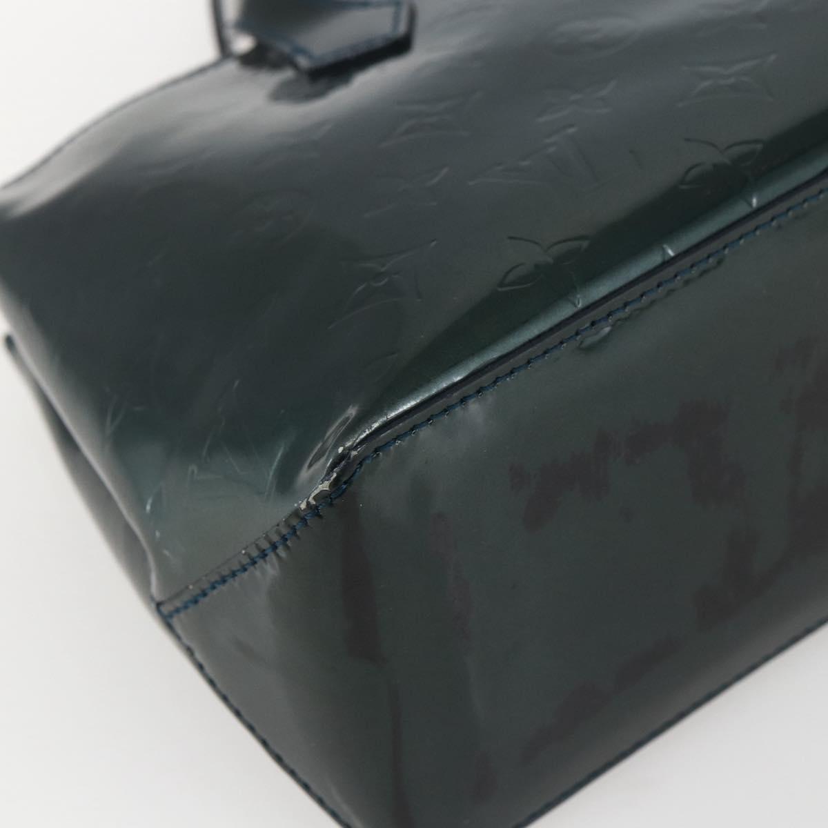 LOUIS VUITTON Monogram Vernis Wilshire PM Bag Blue Infini M91451 LV Auth 155900