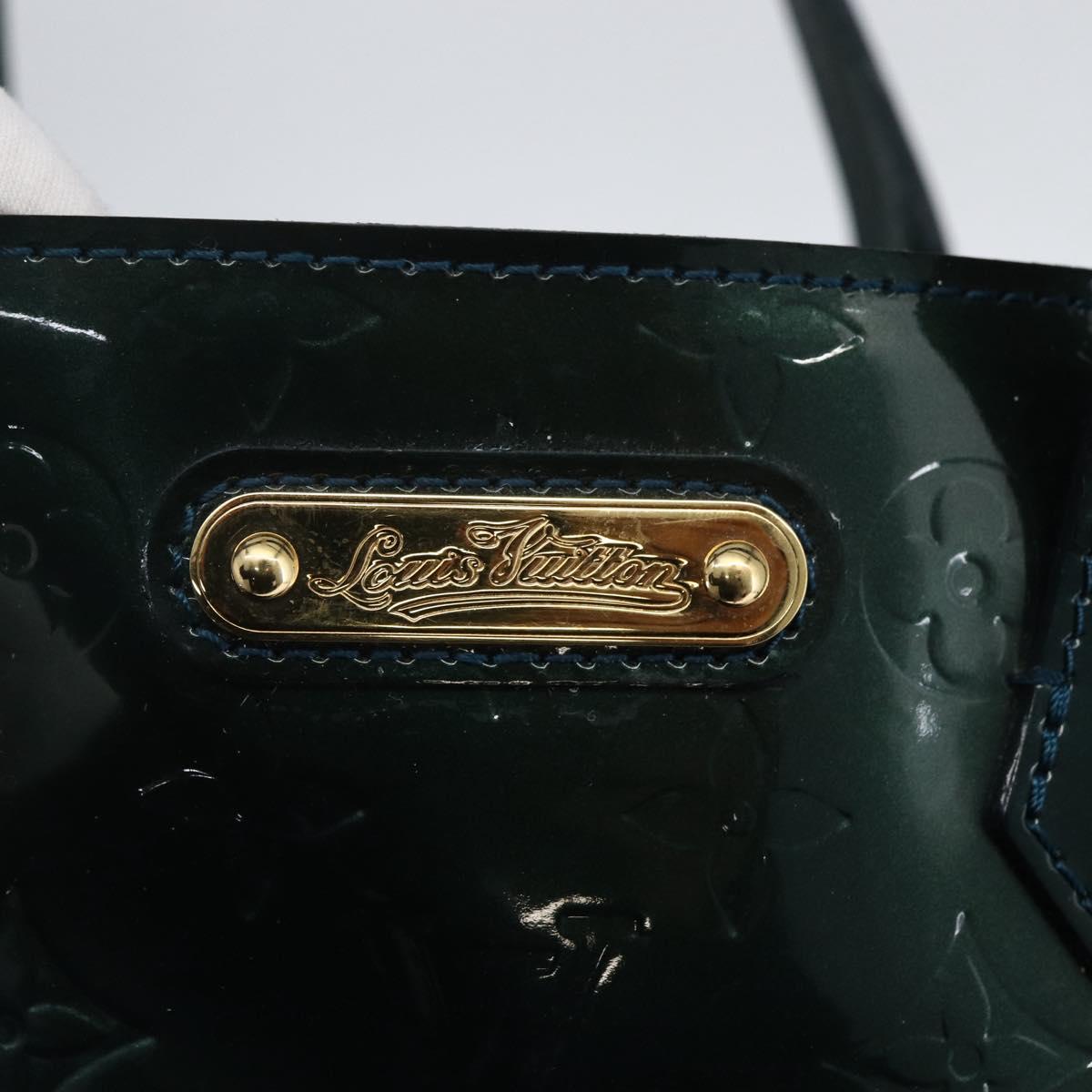 LOUIS VUITTON Monogram Vernis Wilshire PM Bag Blue Infini M91451 LV Auth 155900