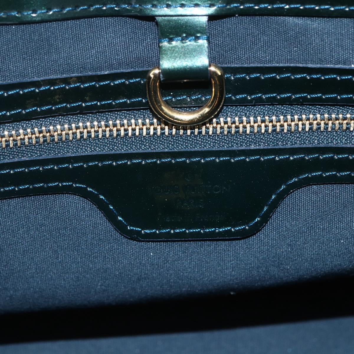 LOUIS VUITTON Monogram Vernis Wilshire PM Bag Blue Infini M91451 LV Auth 155900