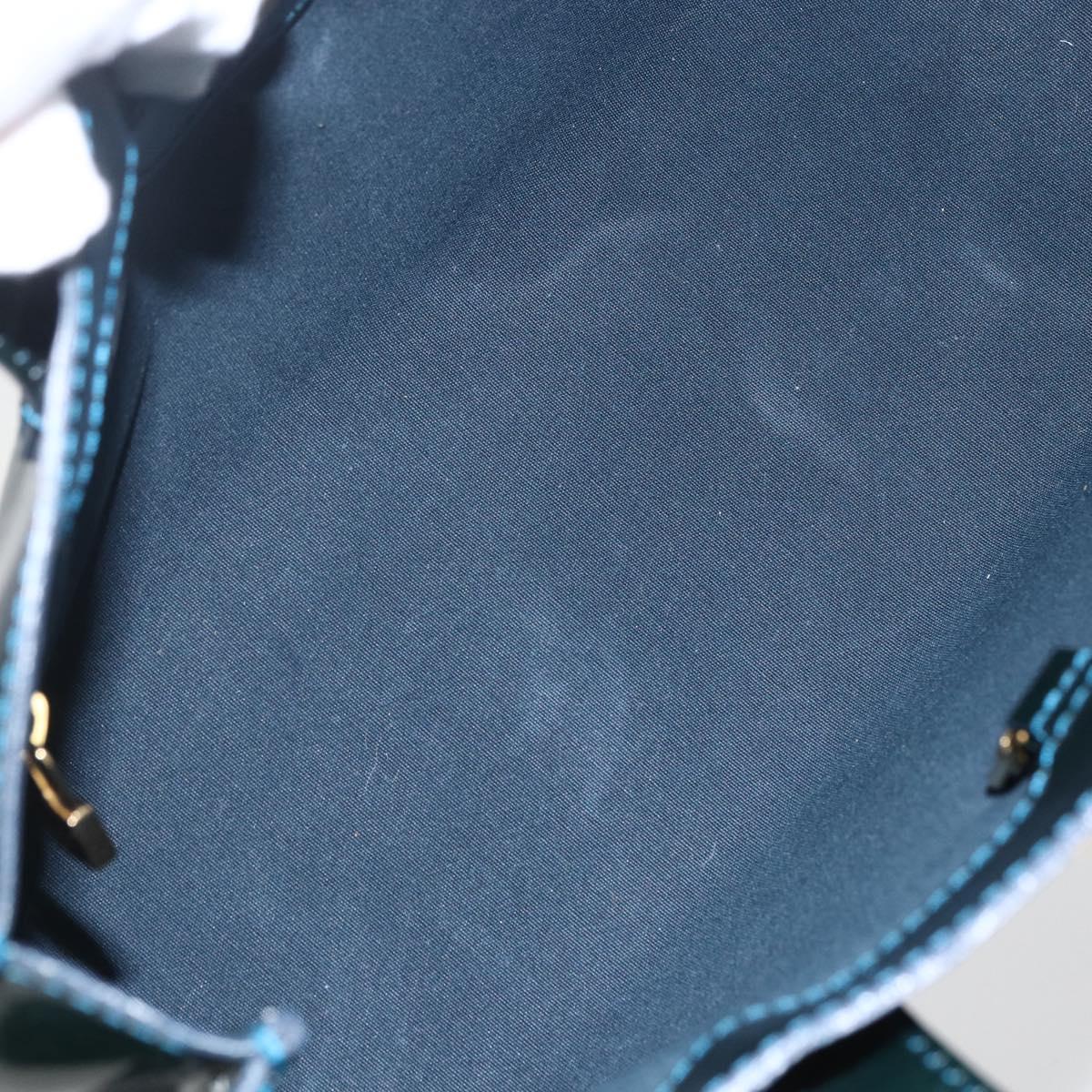 LOUIS VUITTON Monogram Vernis Wilshire PM Bag Blue Infini M91451 LV Auth 155900