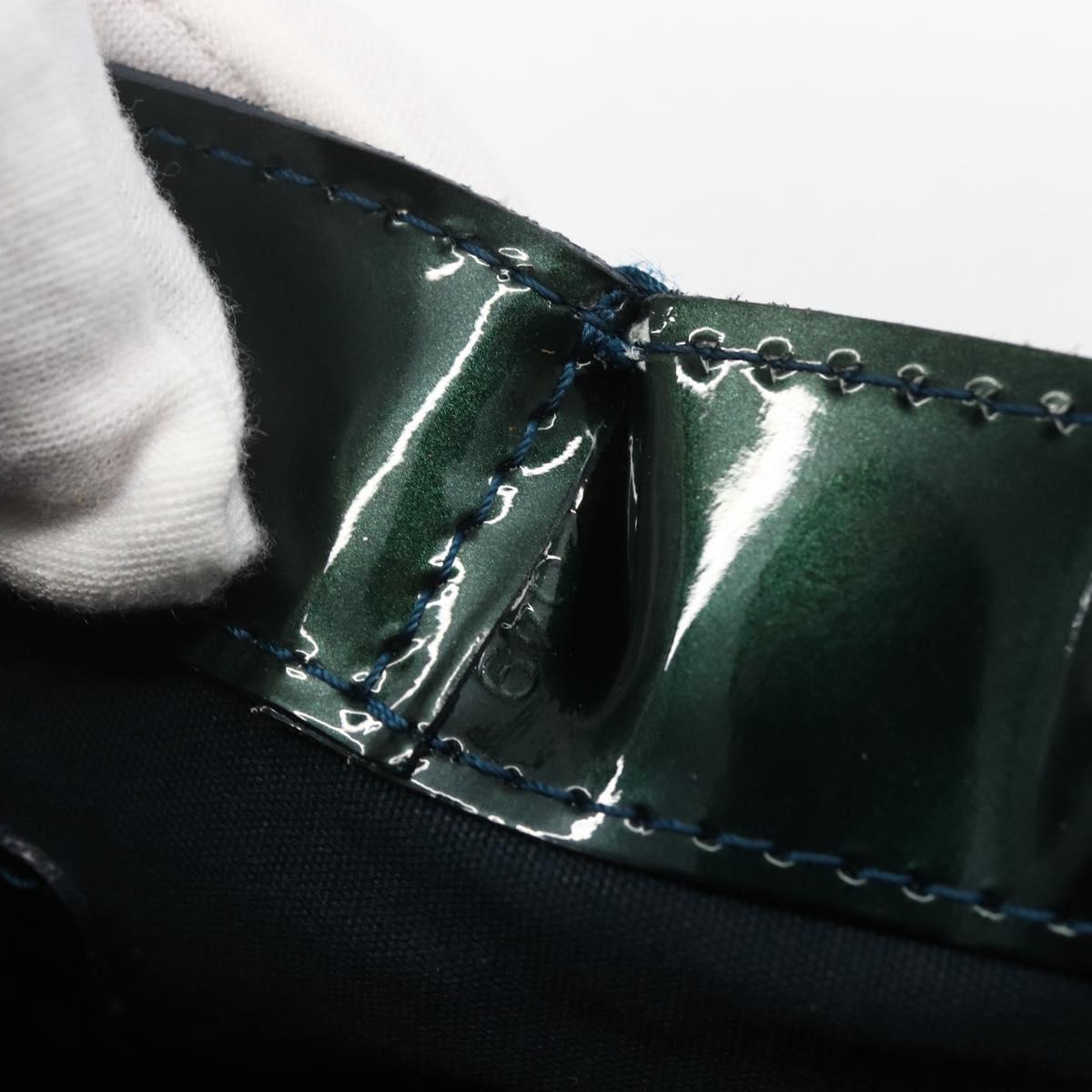 LOUIS VUITTON Monogram Vernis Wilshire PM Bag Blue Infini M91451 LV Auth 155900