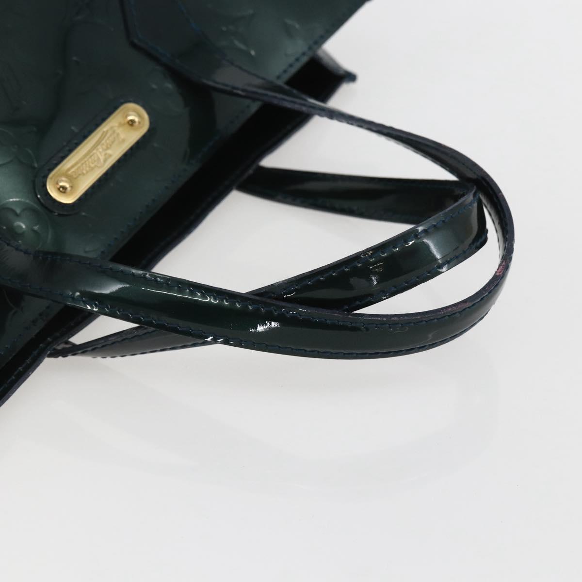 LOUIS VUITTON Monogram Vernis Wilshire PM Bag Blue Infini M91451 LV Auth 155900