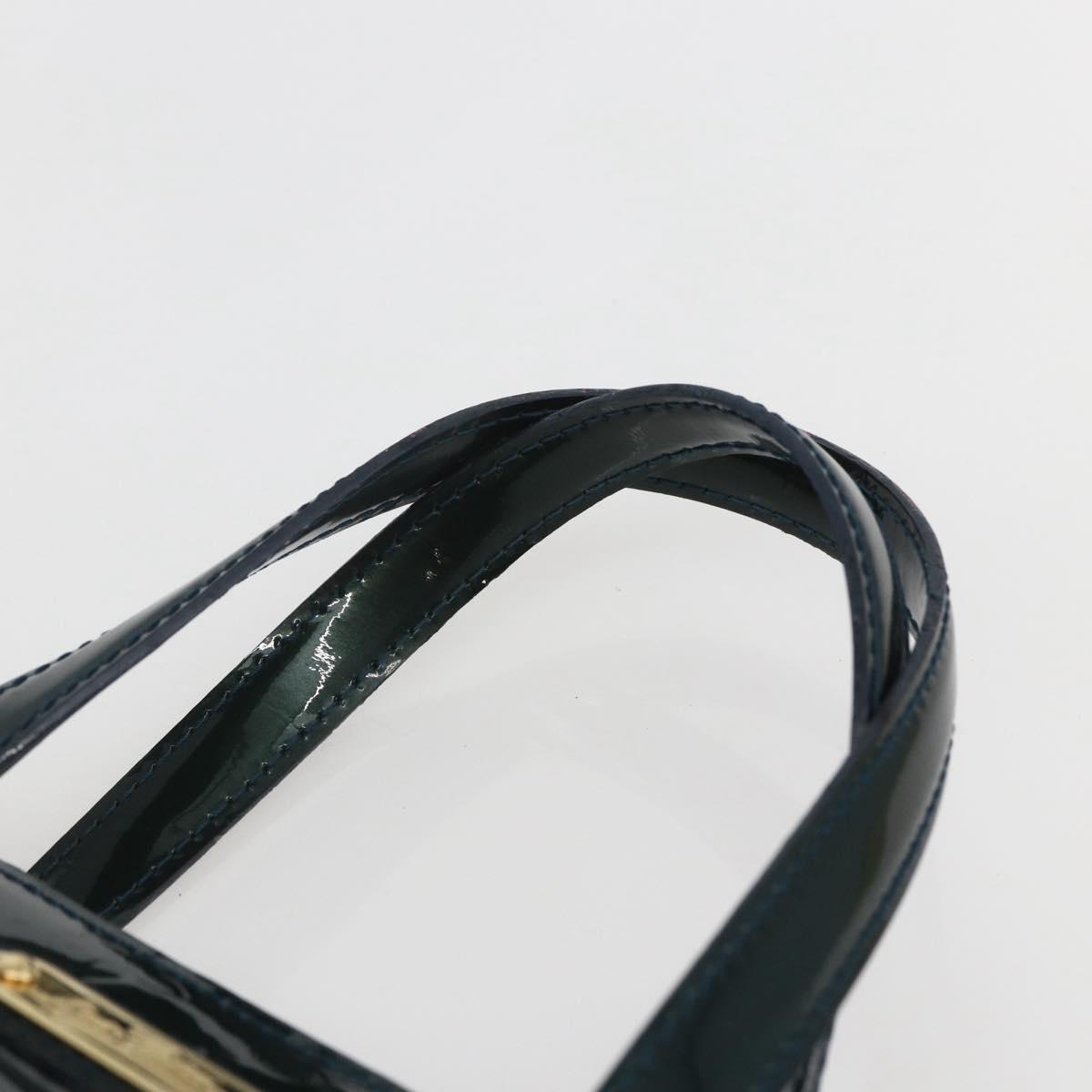 LOUIS VUITTON Monogram Vernis Wilshire PM Bag Blue Infini M91451 LV Auth 155900