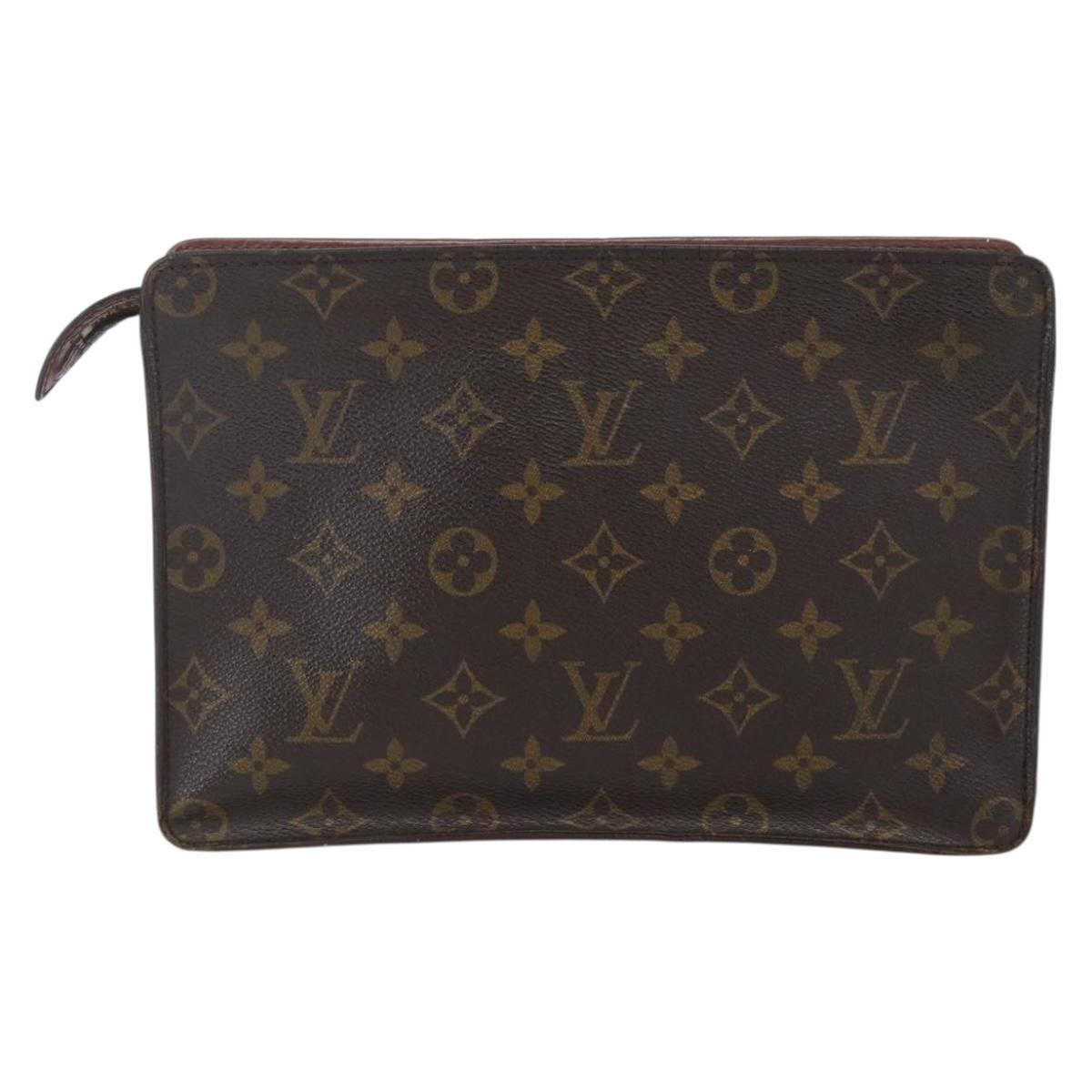 LOUIS VUITTON Monogram Pochette Homme Clutch Bag M51795 LV Auth 155907