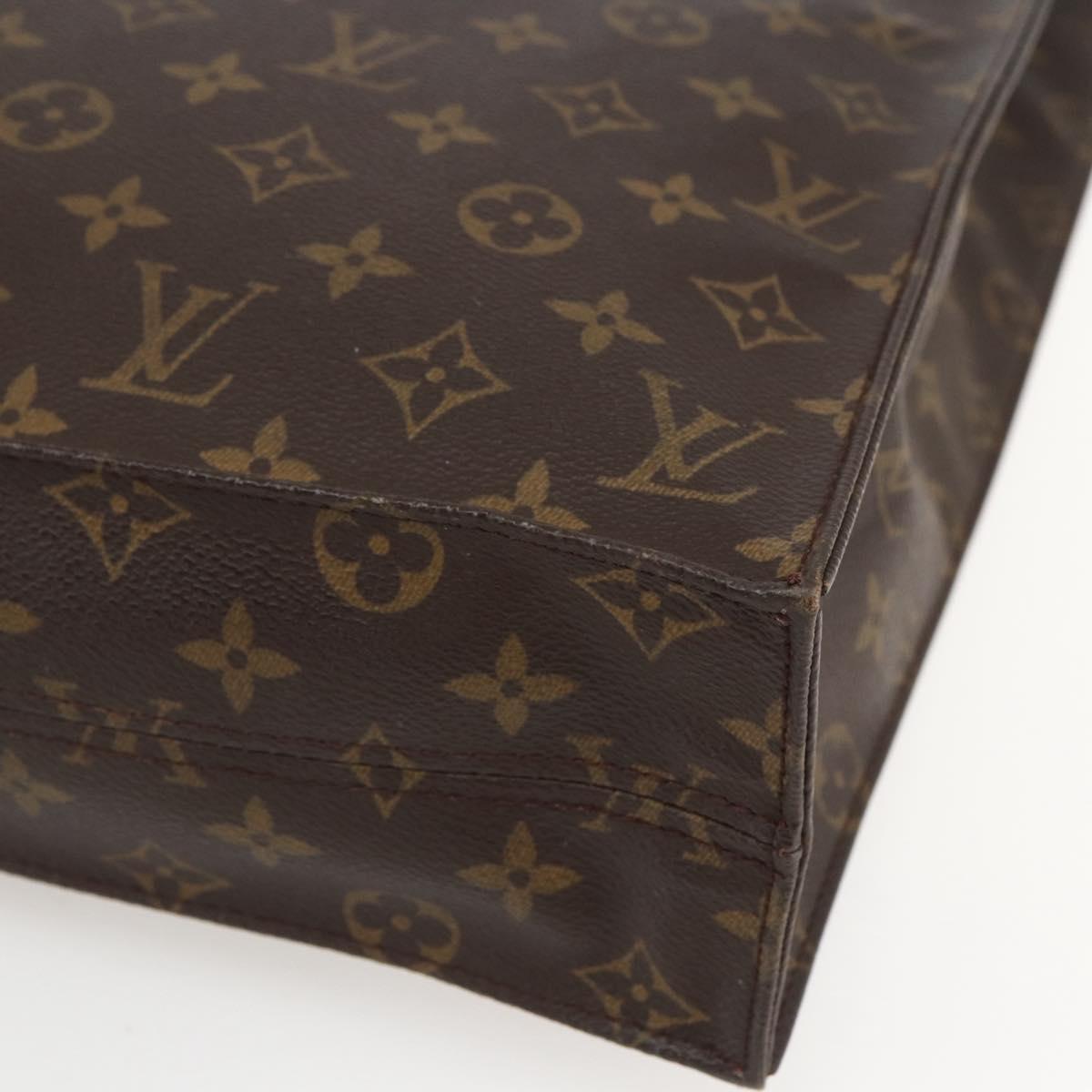 LOUIS VUITTON Monogram Sac Plat Hand Bag M51140 LV Auth 155912