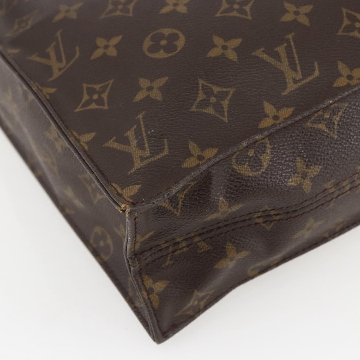 LOUIS VUITTON Monogram Sac Plat Hand Bag M51140 LV Auth 155912