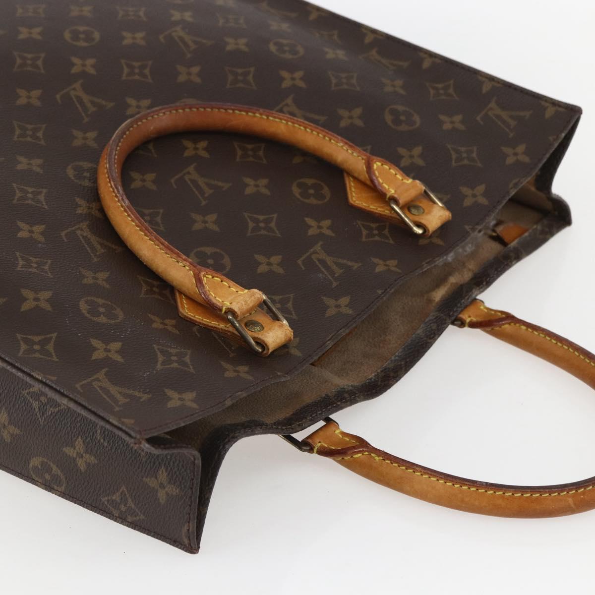 LOUIS VUITTON Monogram Sac Plat Hand Bag M51140 LV Auth 155912