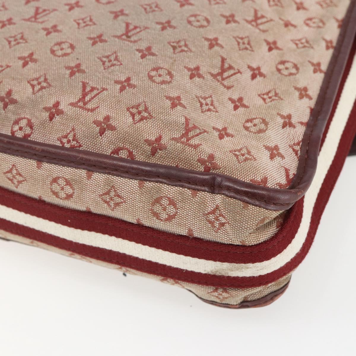 LOUIS VUITTON Monogram Mini Besace Mary Kate Shoulder Bag Red M92321 Auth 155914