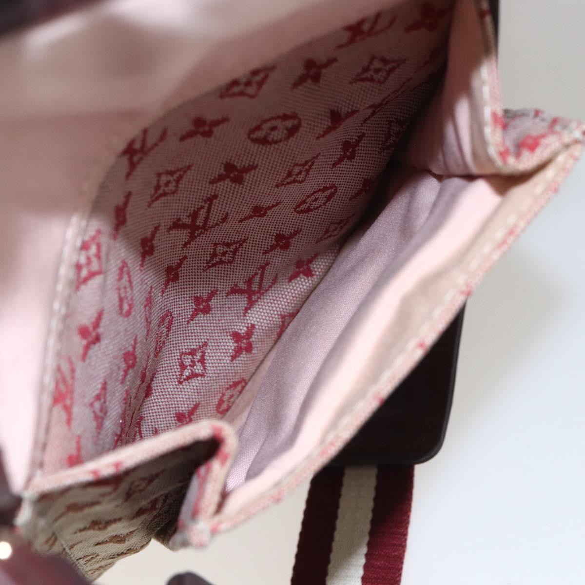 LOUIS VUITTON Monogram Mini Besace Mary Kate Shoulder Bag Red M92321 Auth 155914