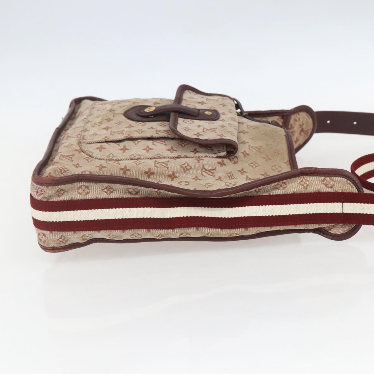 LOUIS VUITTON Monogram Mini Besace Mary Kate Shoulder Bag Red M92321 Auth 155914